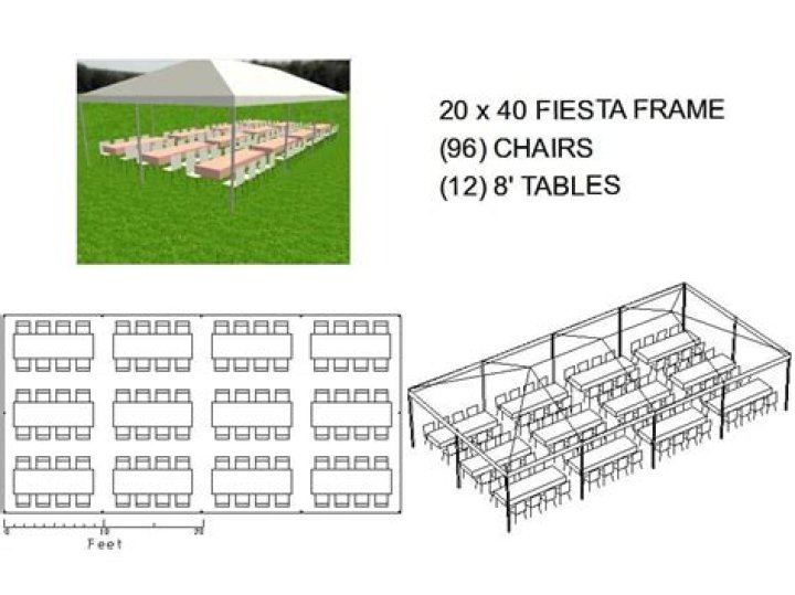 How Many Tables Fit Under A 20X40 Tent