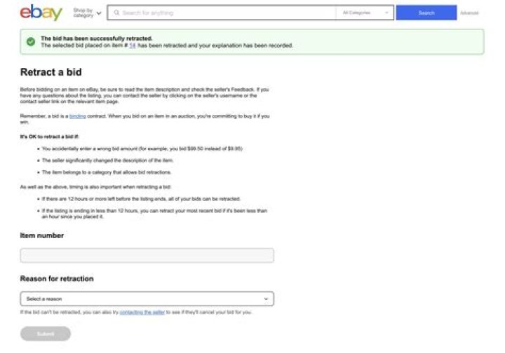 Question: How Can I Retract A Bid On Ebay