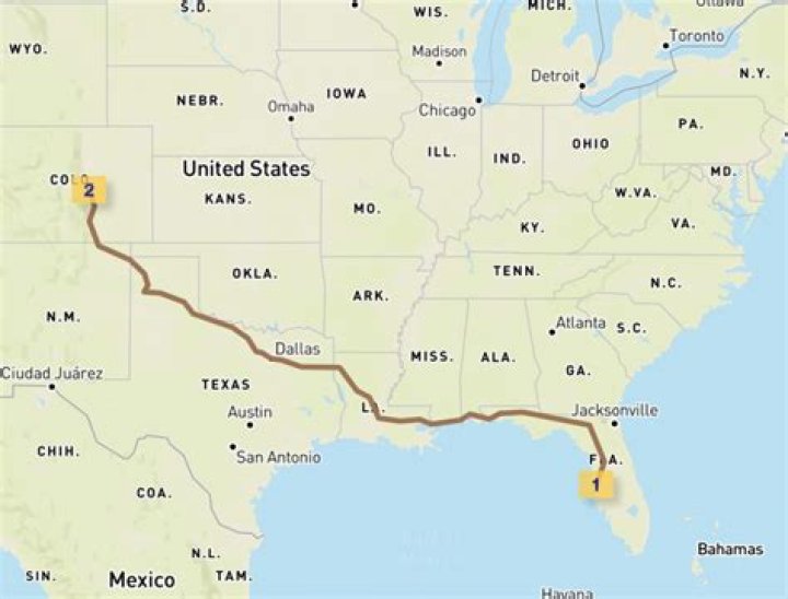 Question: How Far Is Florida From Colorado