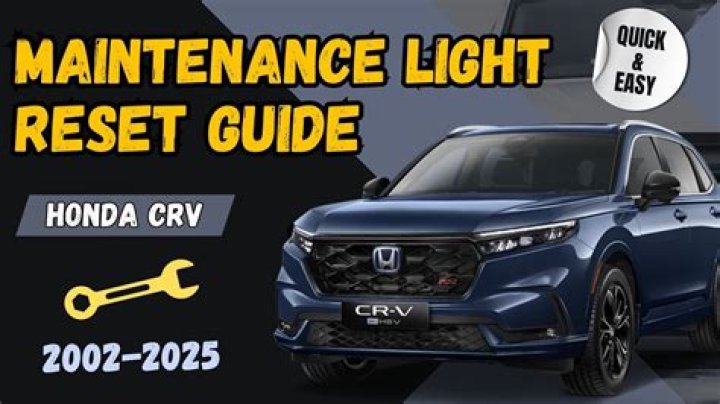 Question: How To Reset Maintenance Light On 2002 Crv