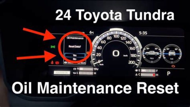 Question: How To Reset Tundra Maintenance Light