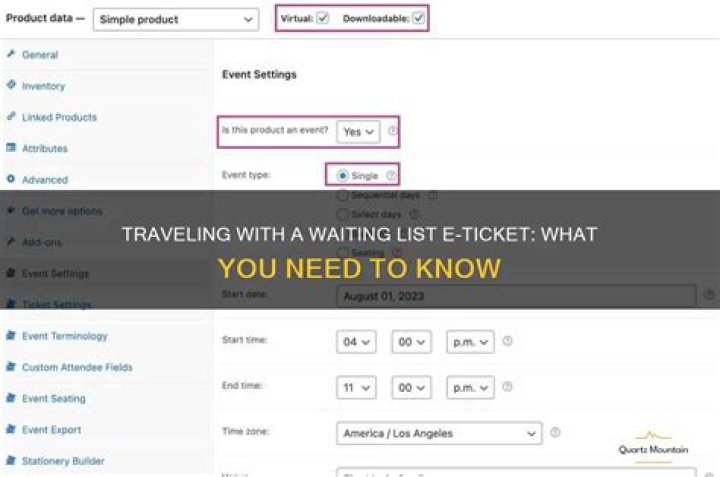 Quick Answer: Can I Travel With A Waiting List E Ticket