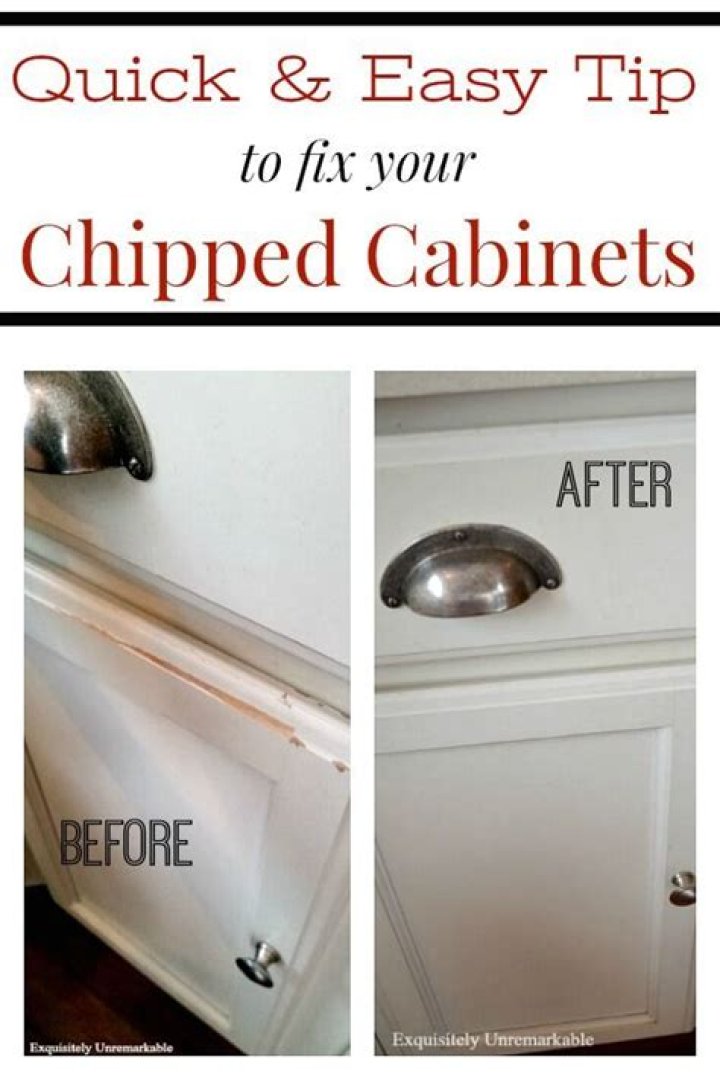 Quick Answer: How To Repair Chipped Melamine Cabinet Doors